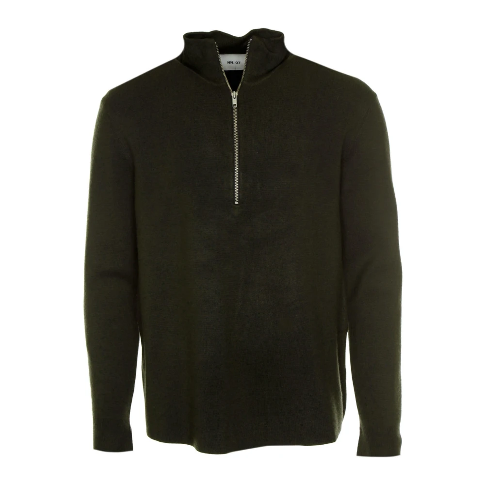 Nn07 Milano Half-Zip Sweatshirt Brown Heren