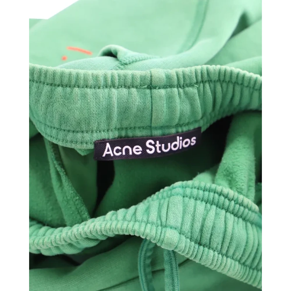 Acne Studios Pre-owned Cotton bottoms Green Dames