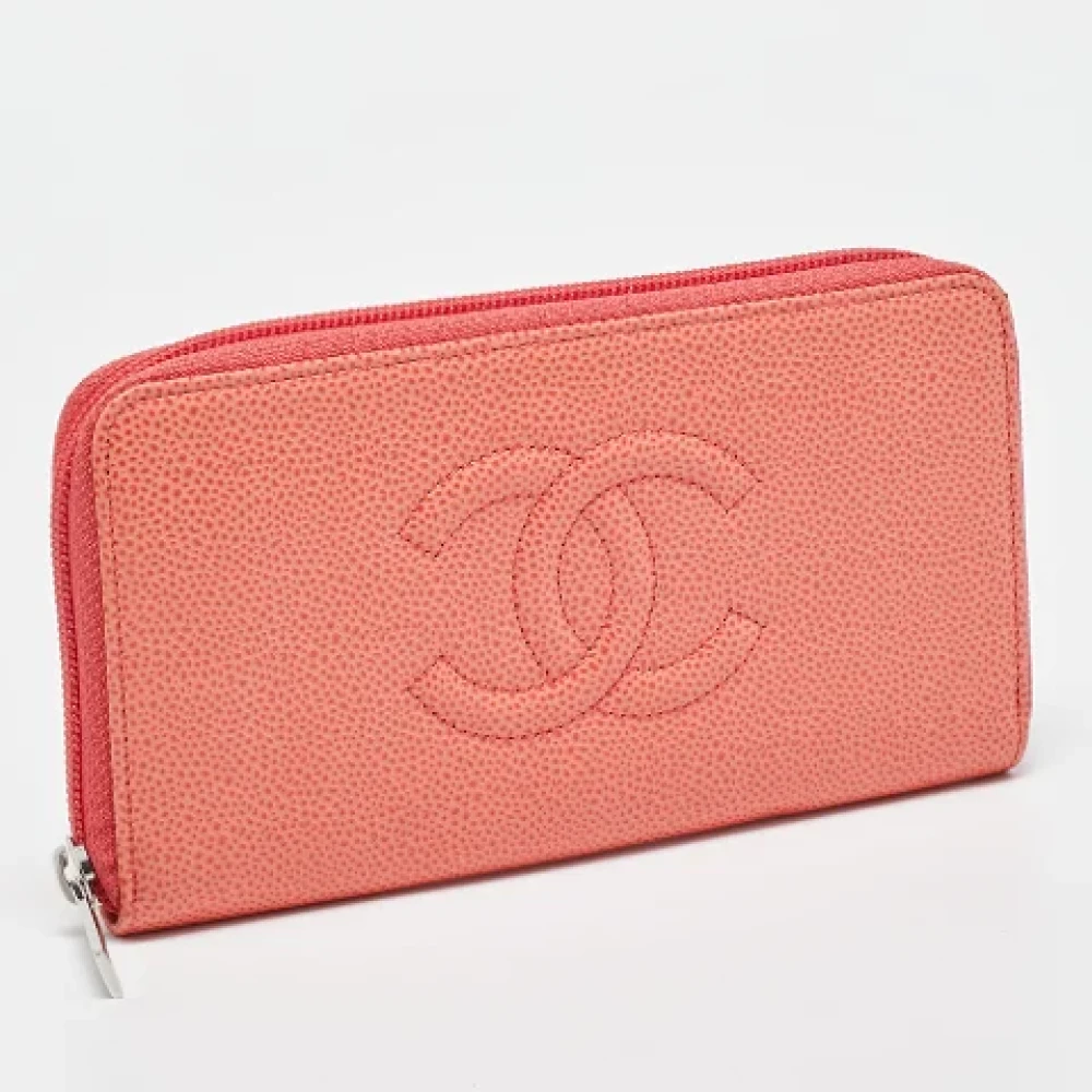 Chanel Vintage Pre-owned Leather wallets Orange Dames