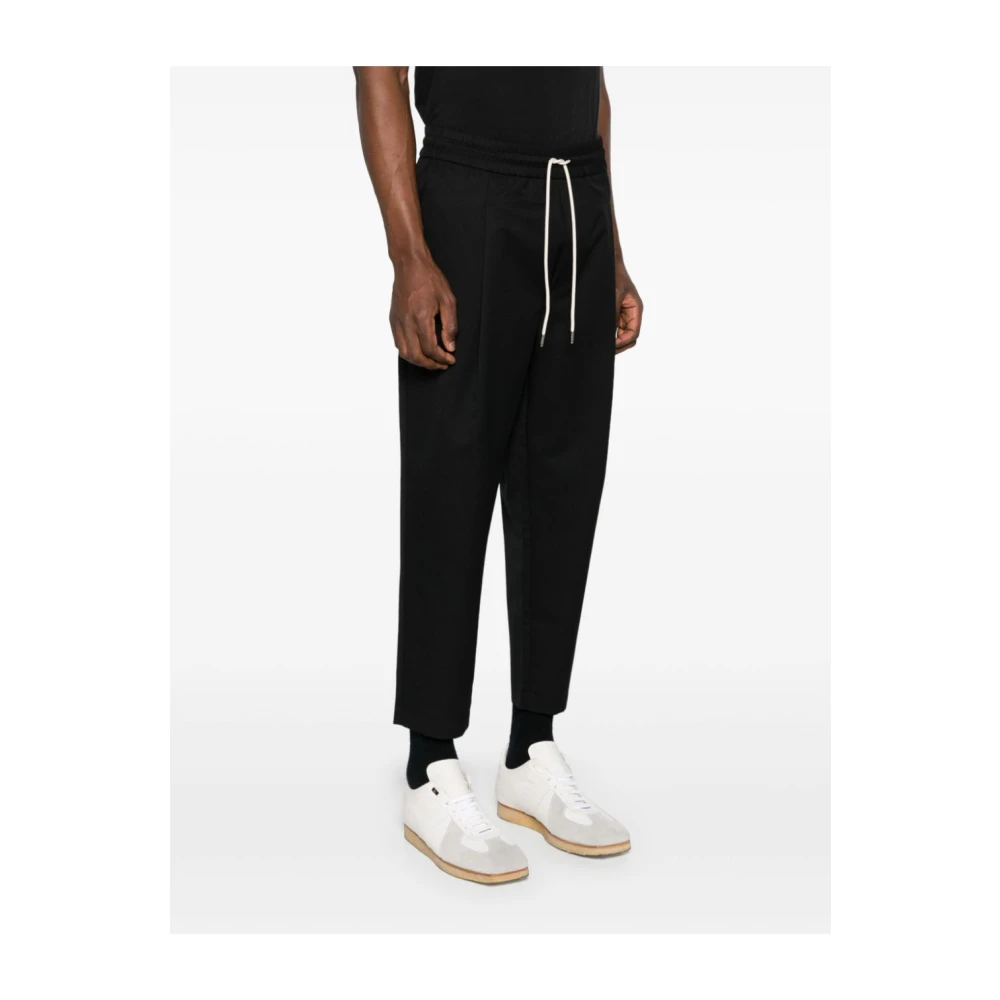 Drole de Monsieur Moderne Cropped Wollen Broek Black Heren