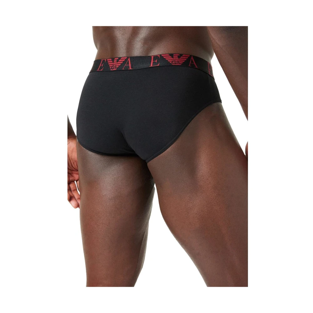 Emporio Armani Rode Katoenen Ondergoed Collectie Herfst Winter Multicolor Heren