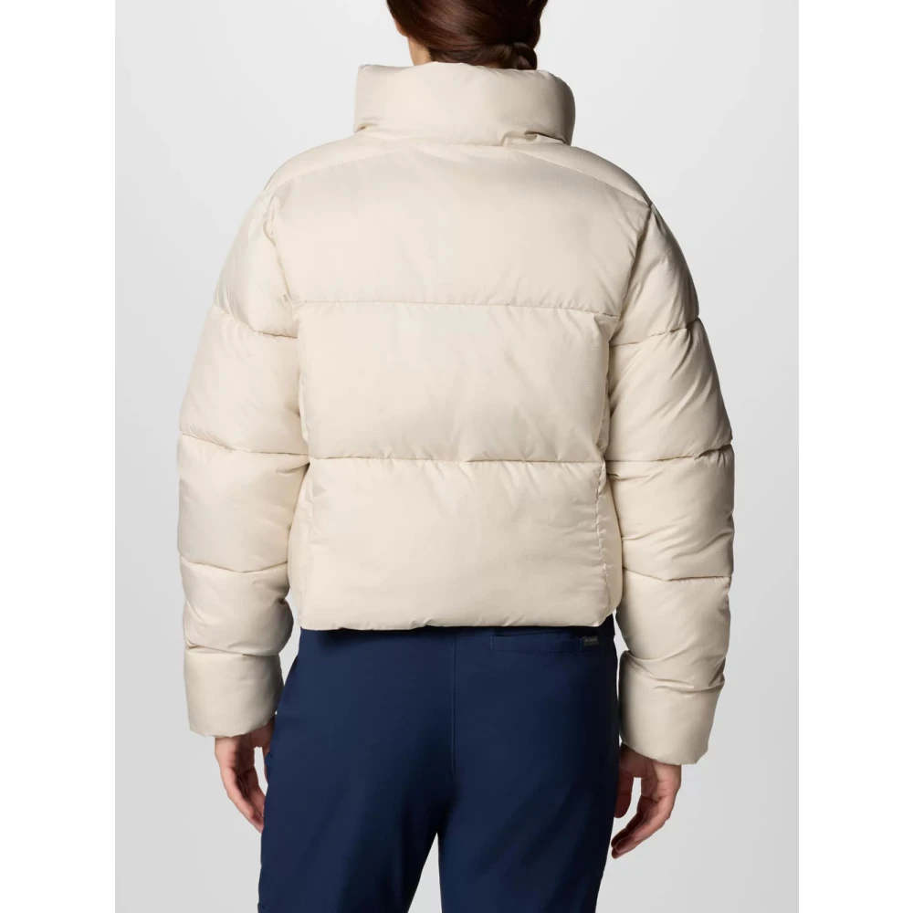 Columbia Moderne Cropped Pufferjas voor Vrouwen White Dames