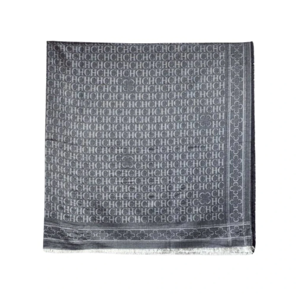 Carolina Herrera Zijden Rosetta Pashmina Sjaal Gray Dames