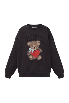 Tryck Sweatshirt med glänsande paljetter