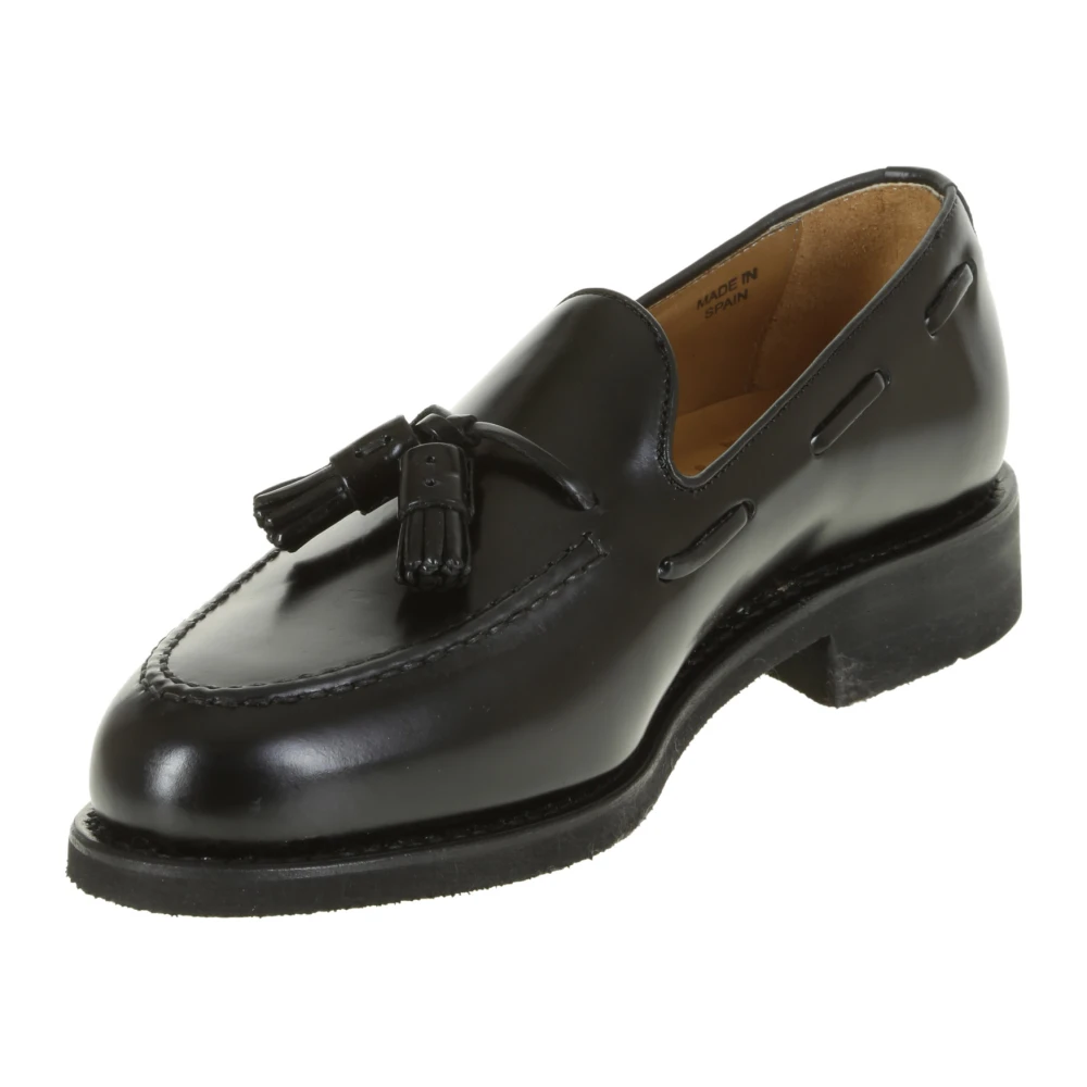 Berwick Zwarte Leren Tassel Loafer Black Heren