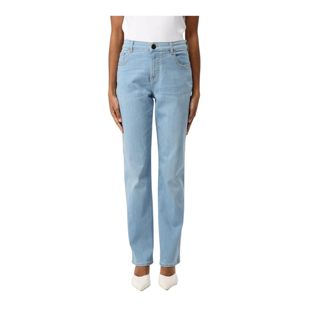 Emporio Armani Women's Blue Versatile Denim Jeans For Everyday Wear