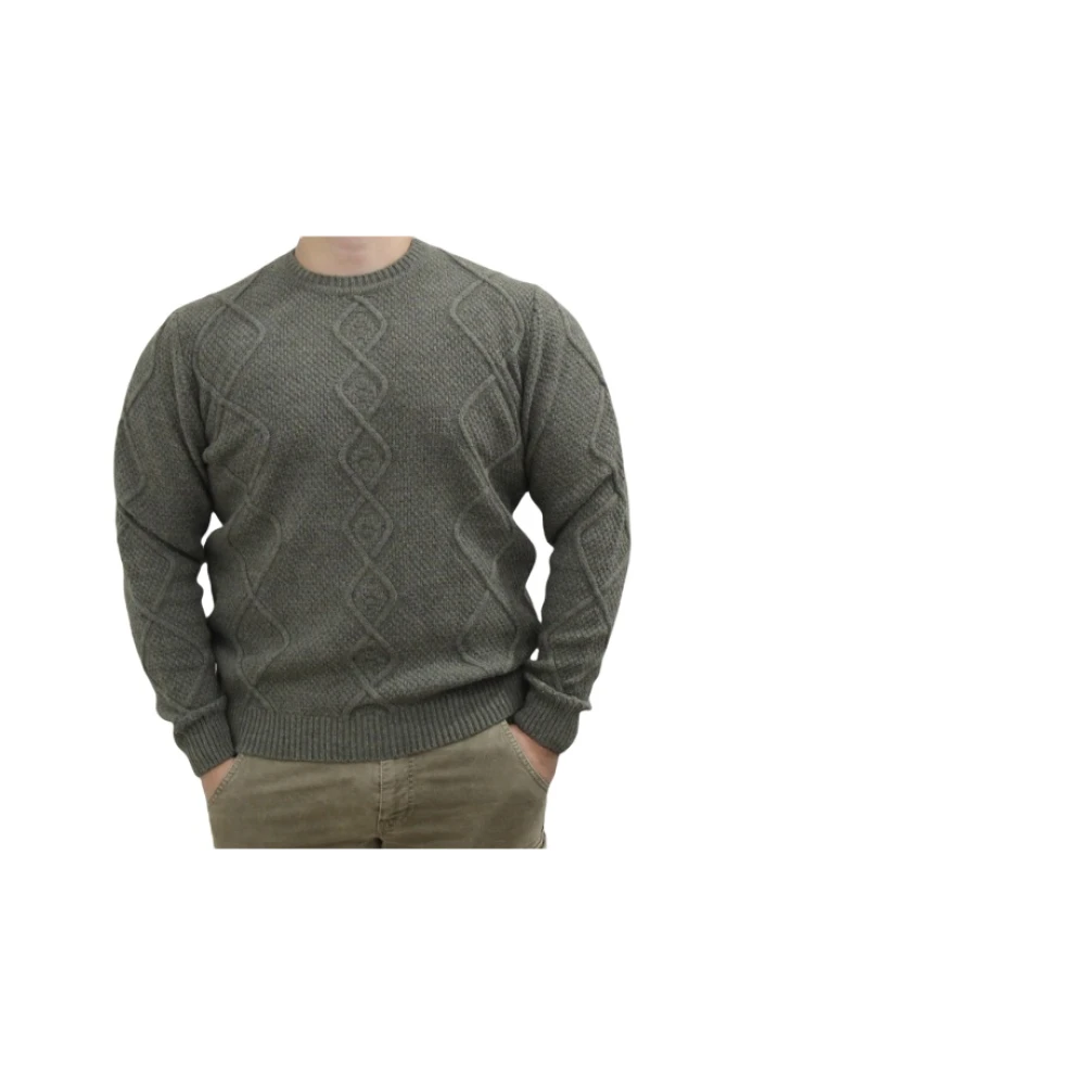 Cashmere Company Ronde Hals Trui Green Heren