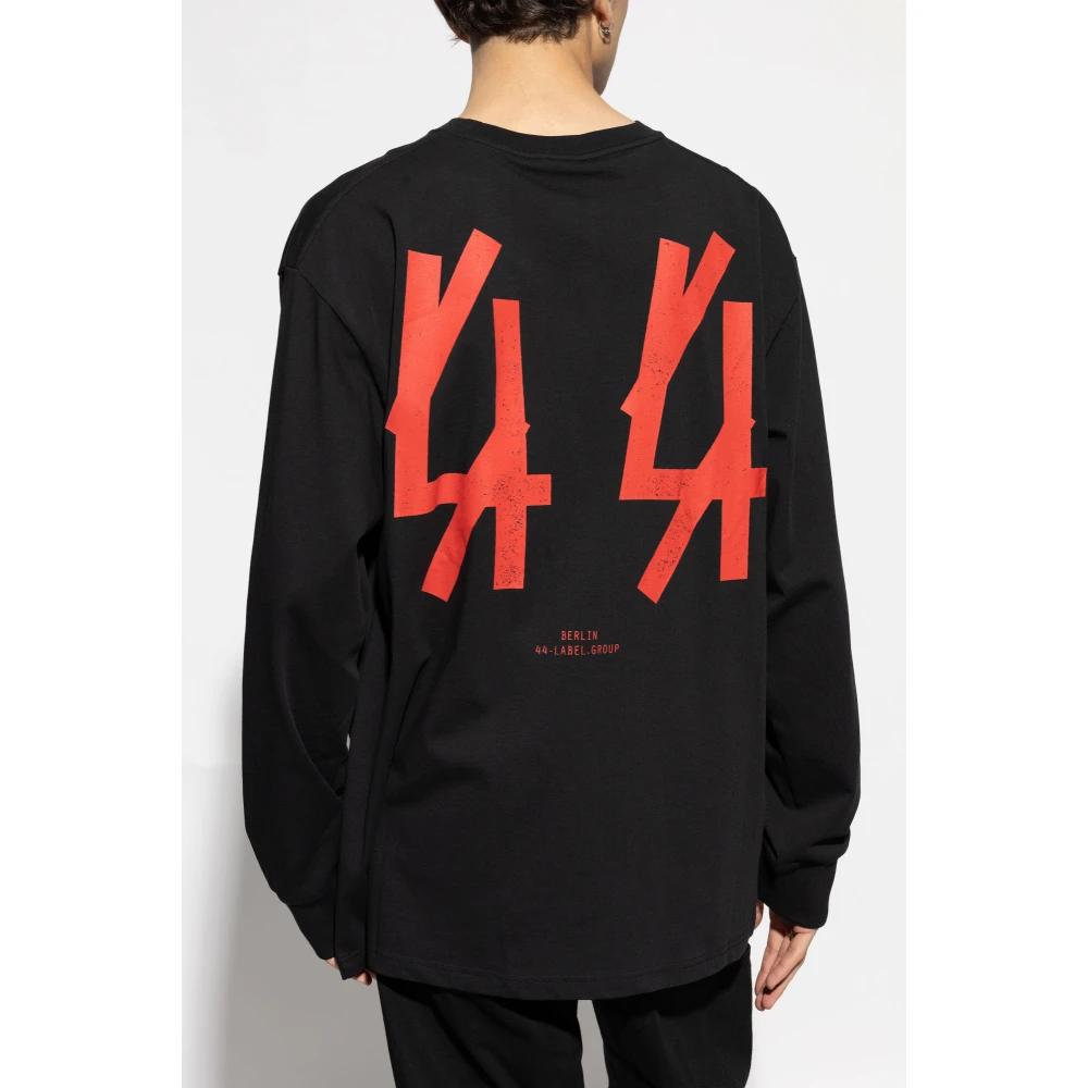 44 Label Group Moulante Longue Manche Haut Black Heren