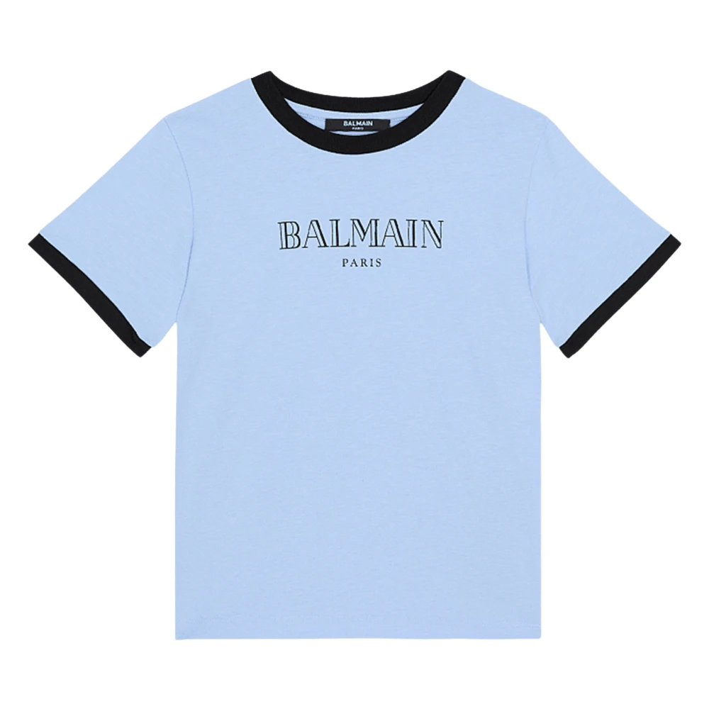 Balmain Boys Blue Logo T-Shirt - Kids Short Sleeve T-Shirts - 10 Y - Kids