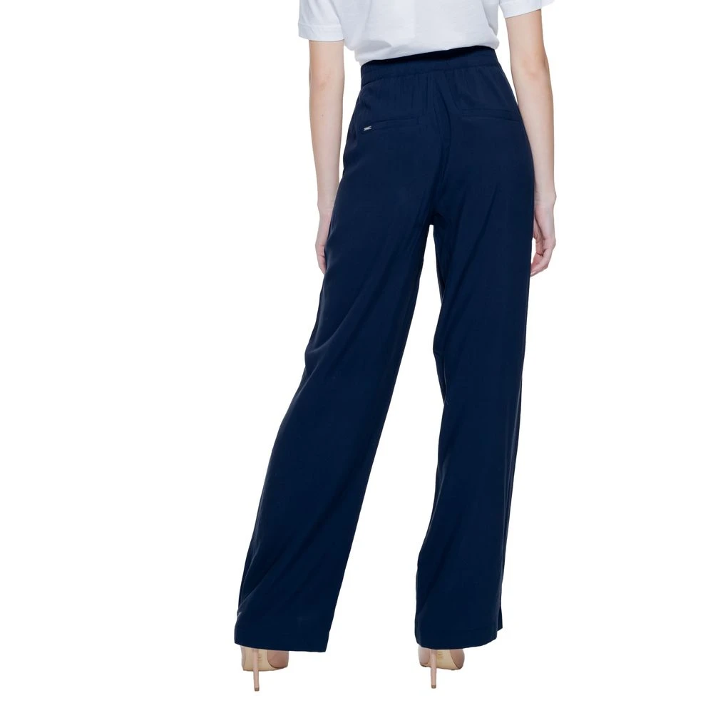 Street One Blauwe Viscose Palazzo Broek Collectie Blue Dames