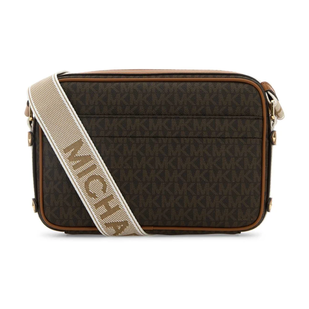 Michael Kors Canvas Crossbody Tas Brown Dames