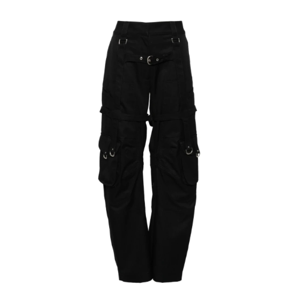 Off White Wide Trousers Black Dames