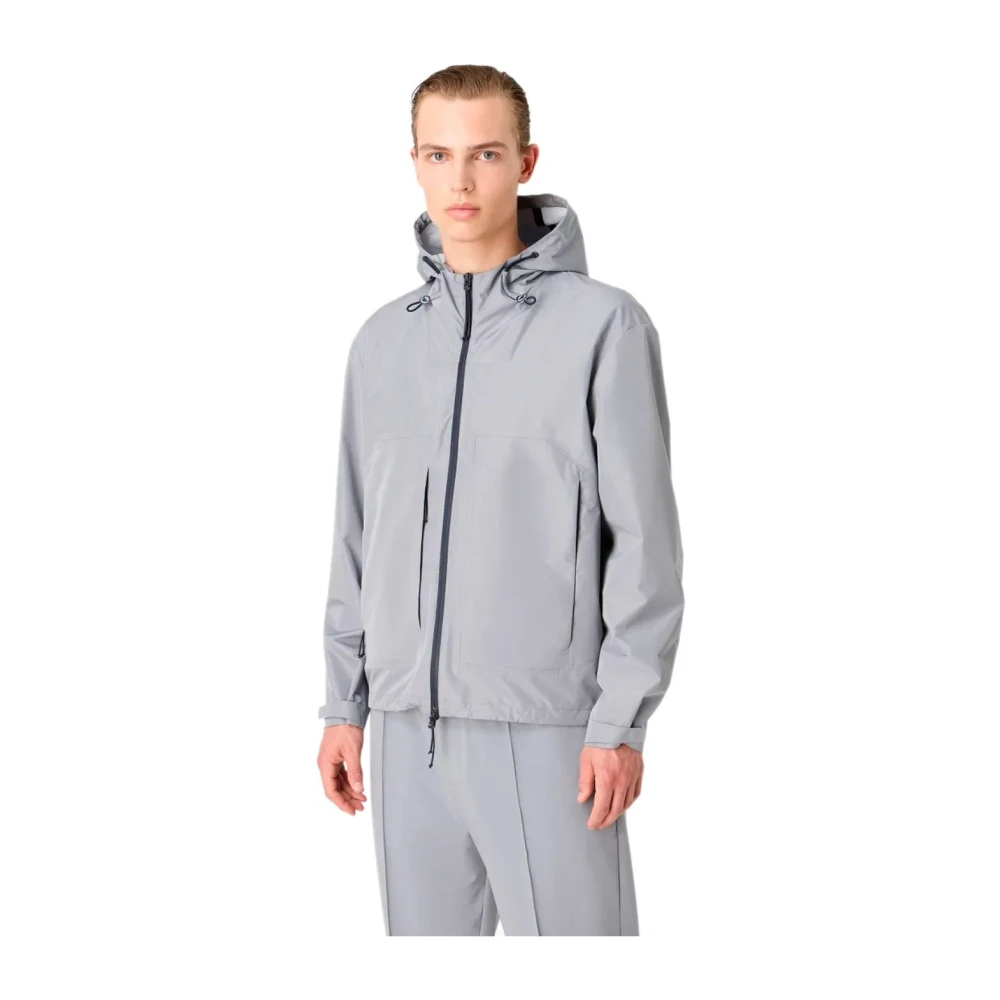 Emporio Armani Wind Jackets Gray Heren