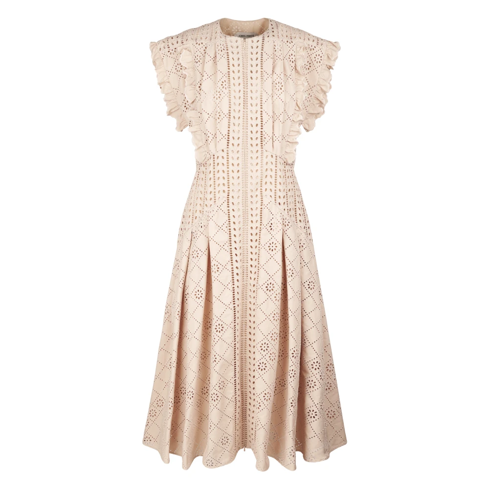 Alberta Ferretti Women's Beige Midi Dresses, M, Dresses