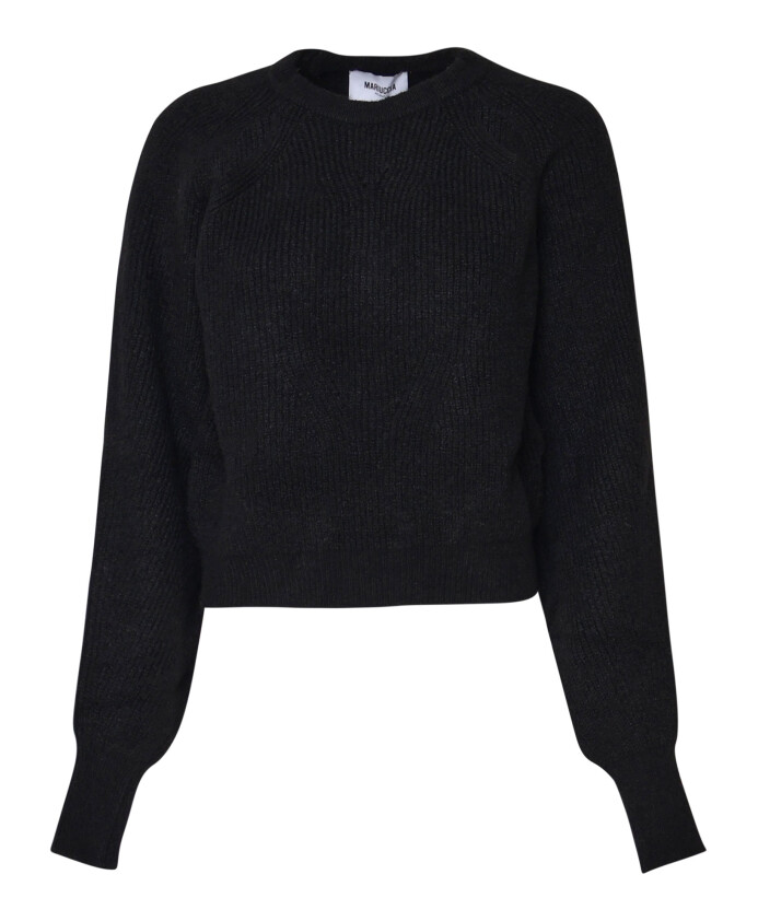 pull-noir-a-cotes-col-rond