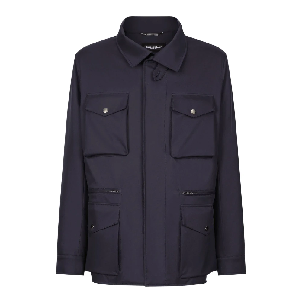 Dolce & Gabbana Technische Safari Jas Blue Heren