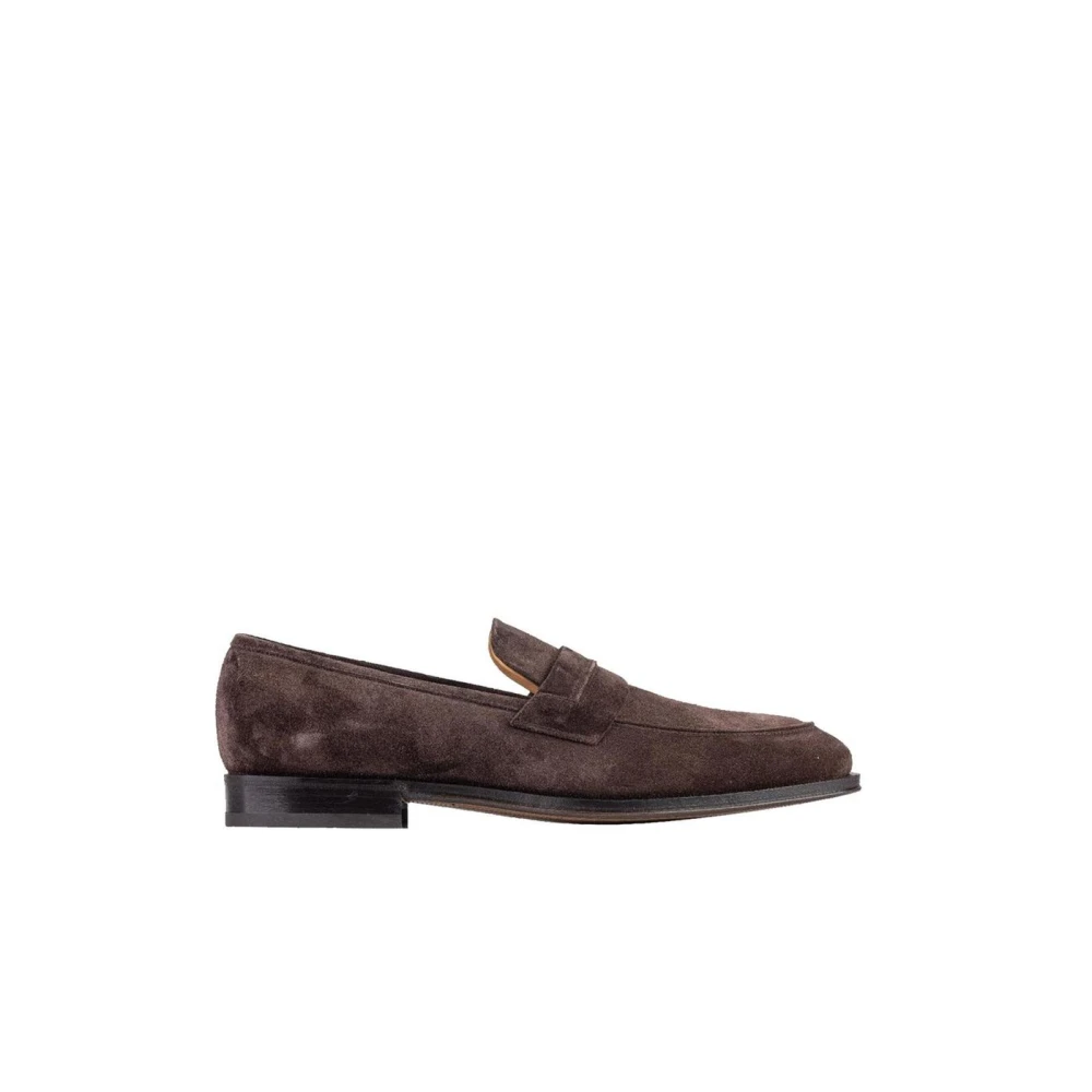 Ferragamo Men's Brown Loafers, 9 1/2 Uk, Leather Slip-On Loafers