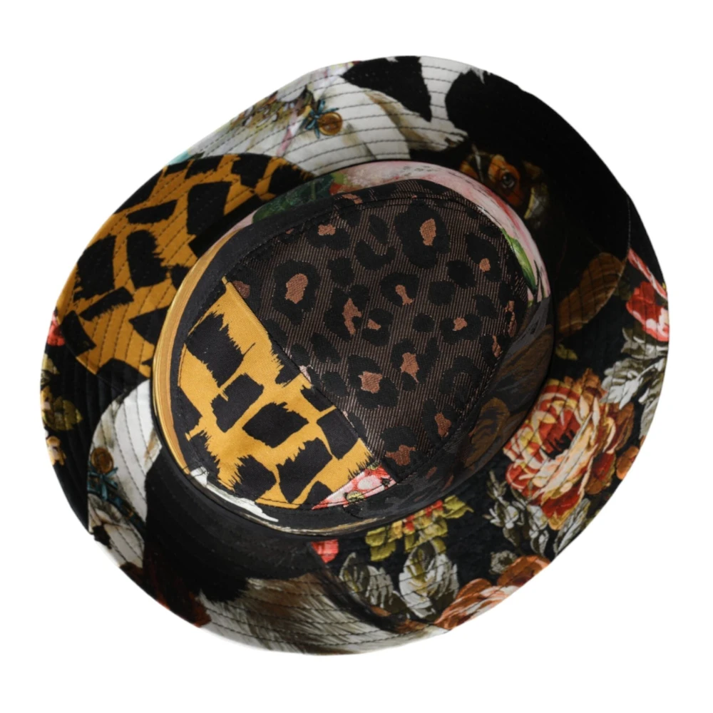 Dolce & Gabbana Multicolor Patchwork Fedora Brede Rand Hoed Multicolor Dames