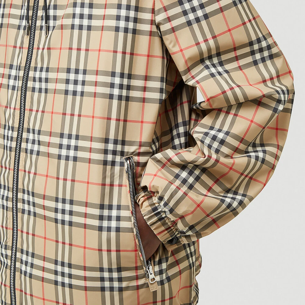 Burberry Reversibele Check Jas Beige Heren