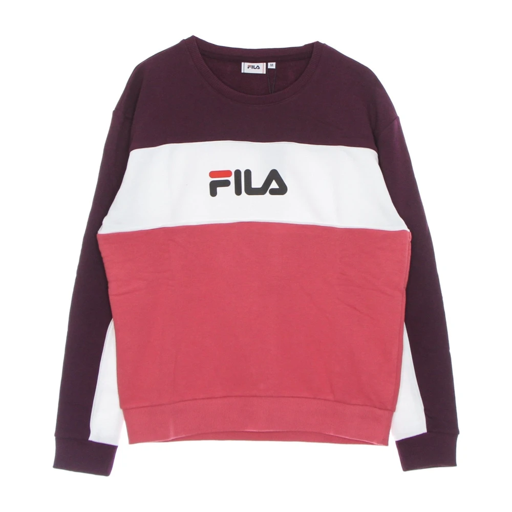 Fila Lichte Crew Neck Sweatshirt Geblokkeerd Barokroos Multicolor Dames