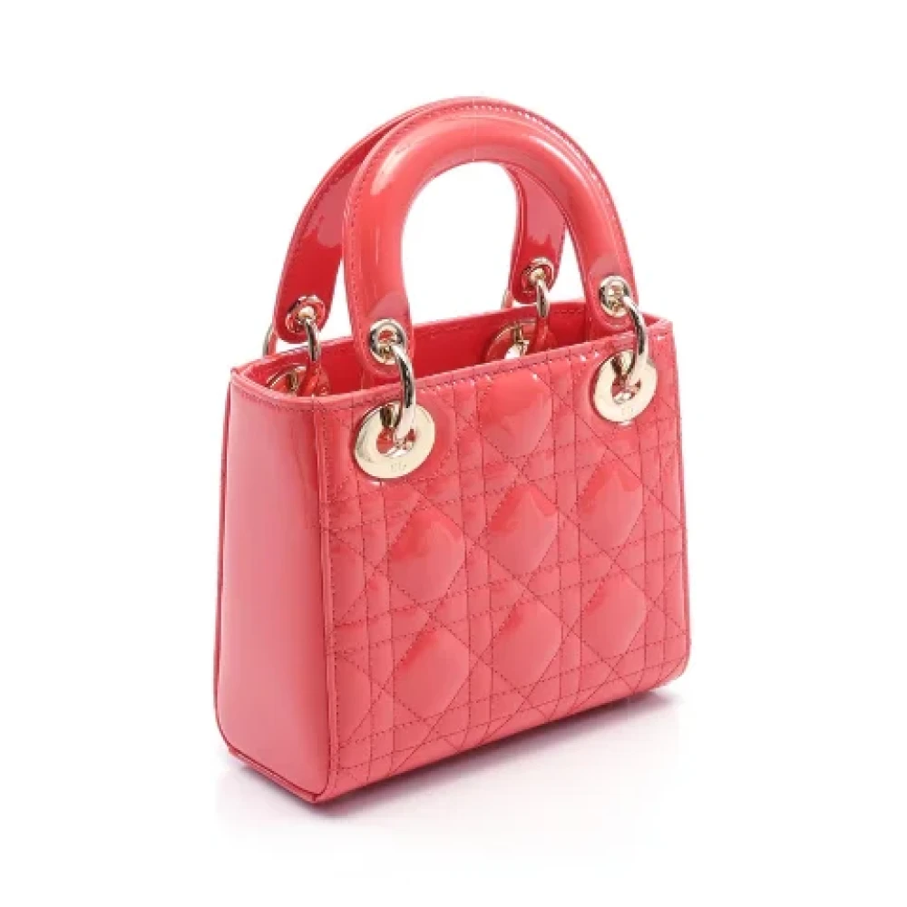 Dior Vintage Pre-owned Leather handbags Red Dames