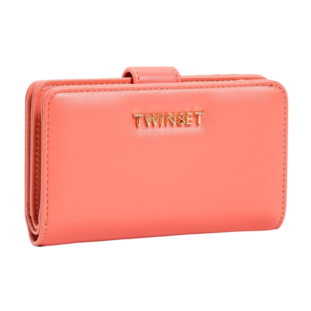 Twinset Koraalrode Portemonnees met Logo Red Dames