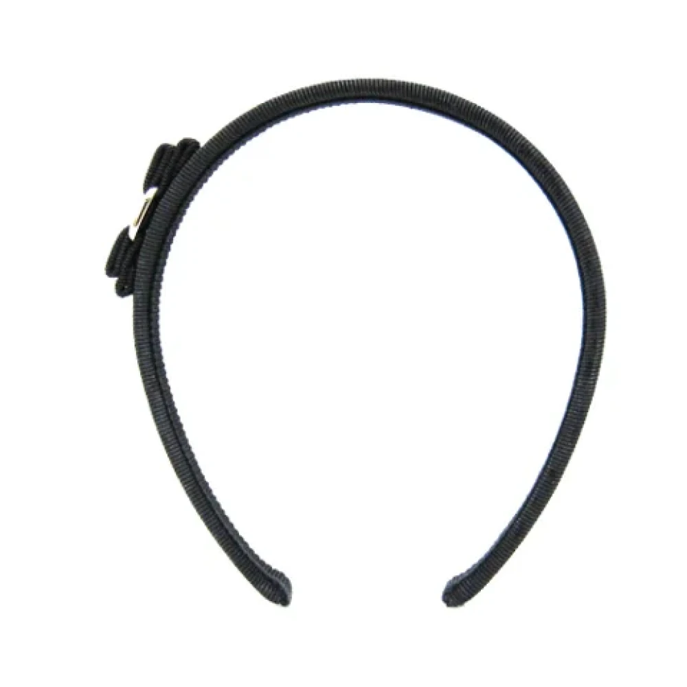 Salvatore Ferragamo Pre-owned Cotton hair-accessories Black Dames