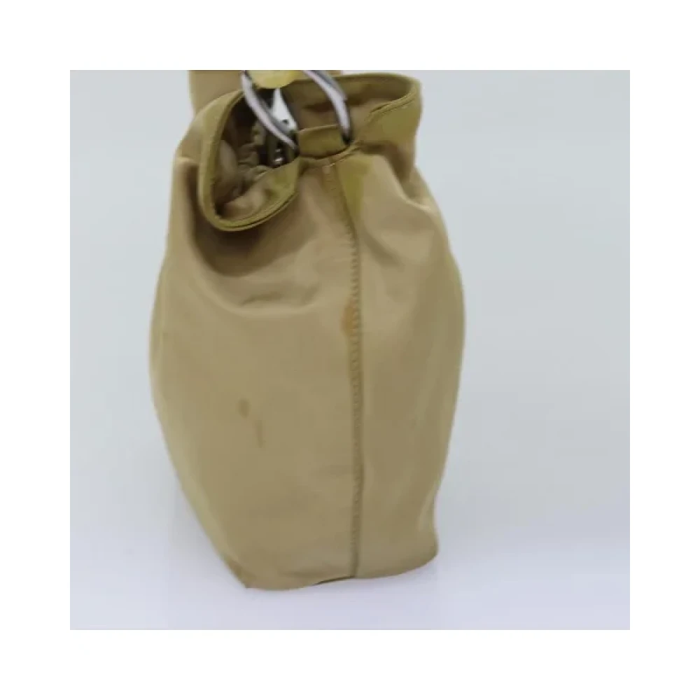 Dior Vintage Pre-owned Nylon handbags Beige Dames