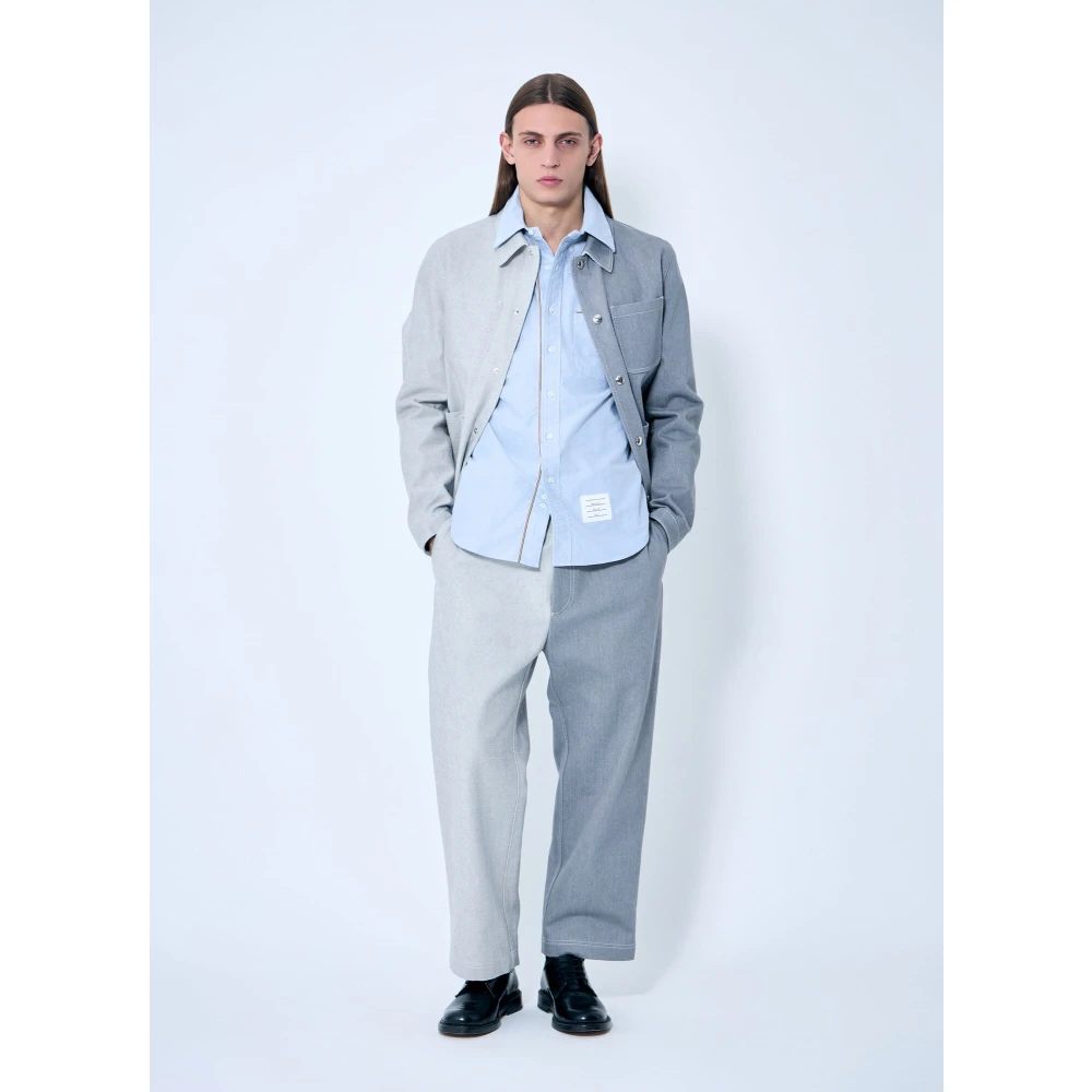 Thom Browne Contrastpaneel Pantalon Gray Heren