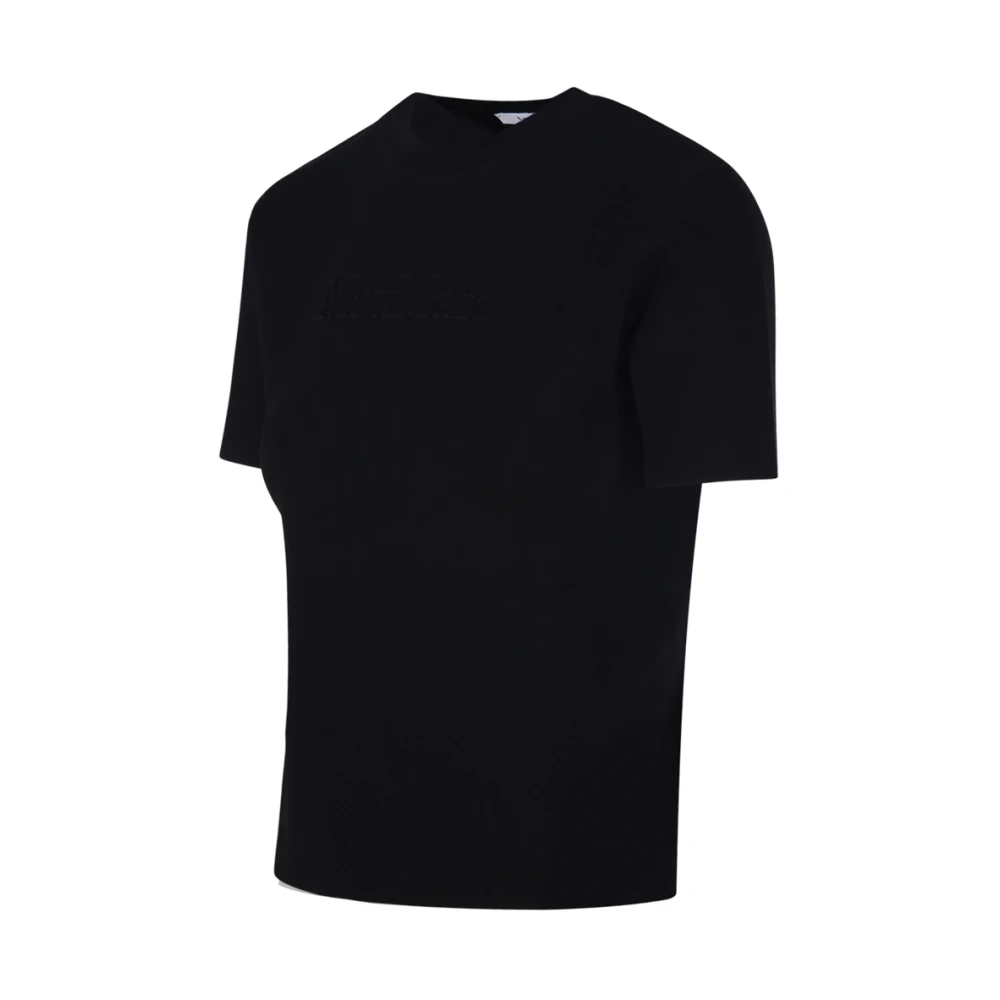 Max Mara Zwarte Segale T-shirt Black Dames