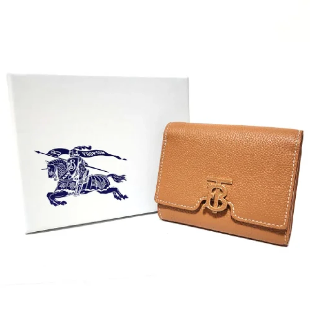 Burberry Vintage Pre-owned Leather wallets Beige Dames