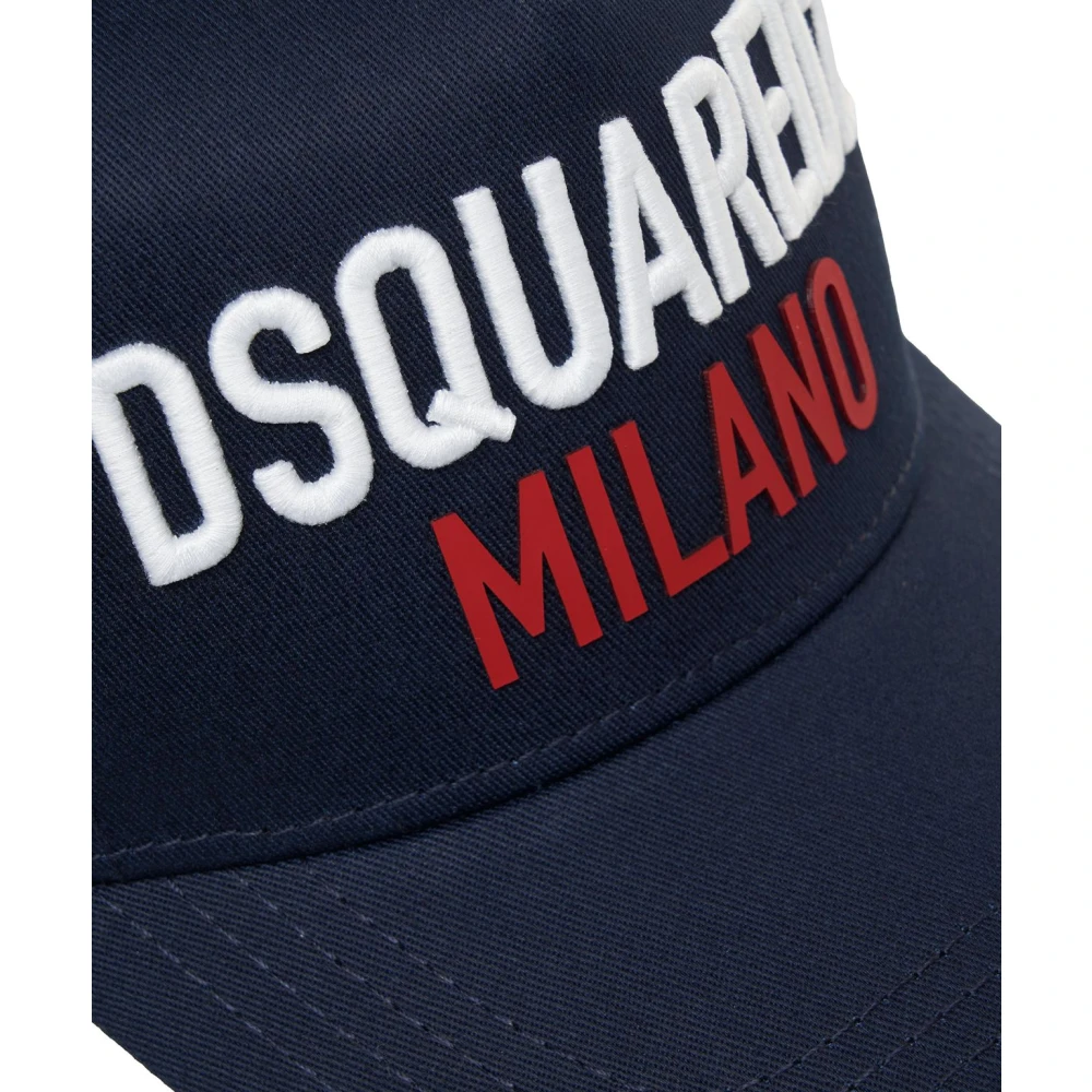 Dsquared2 Blauwe Baseballpet Logo Verstelbaar Blue Heren
