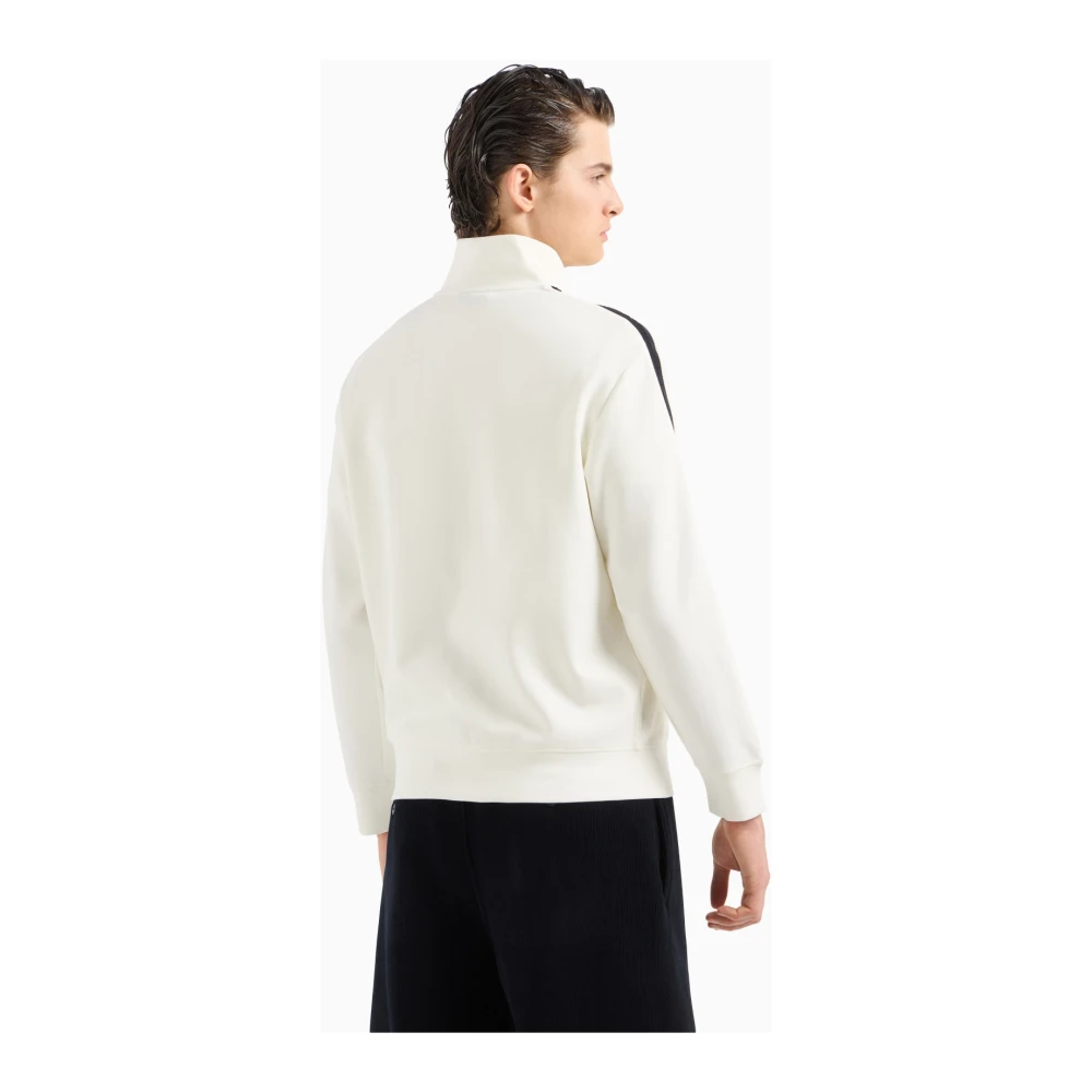 Emporio Armani Urban Zip Sweater White Heren