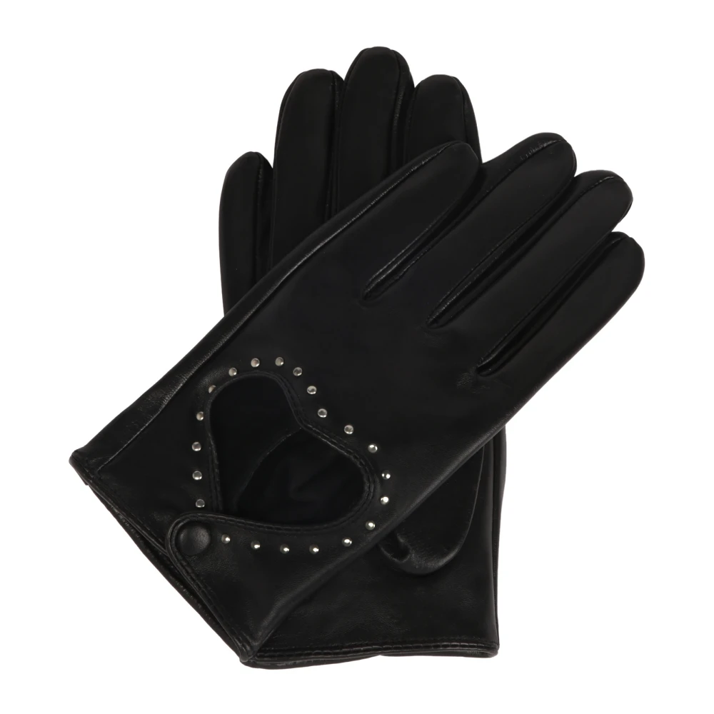 Kazar Zwarte touchscreen handschoenen met hartuitsparing Black Dames