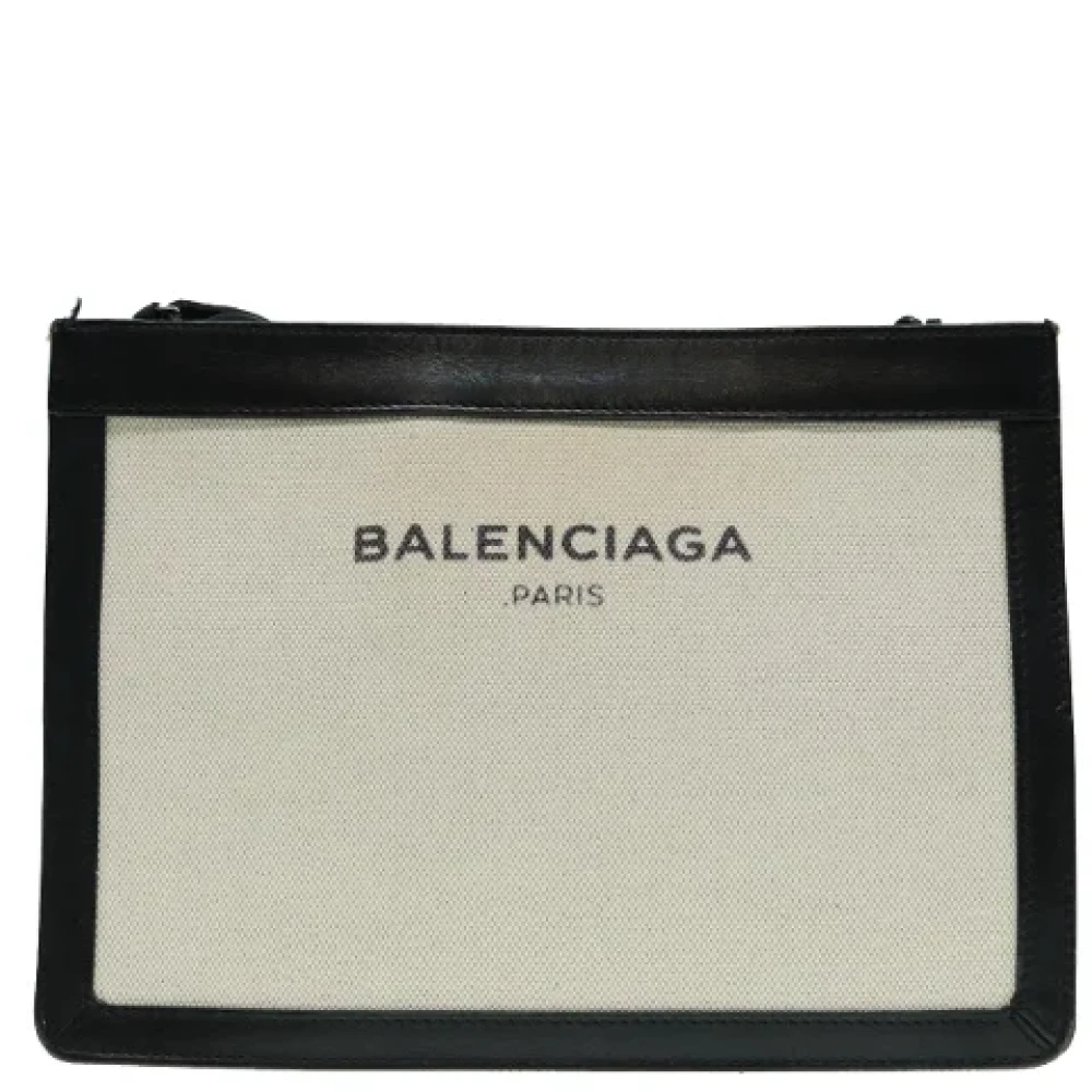Balenciaga Vintage Pre-owned Canvas balenciaga-bags Beige Dames