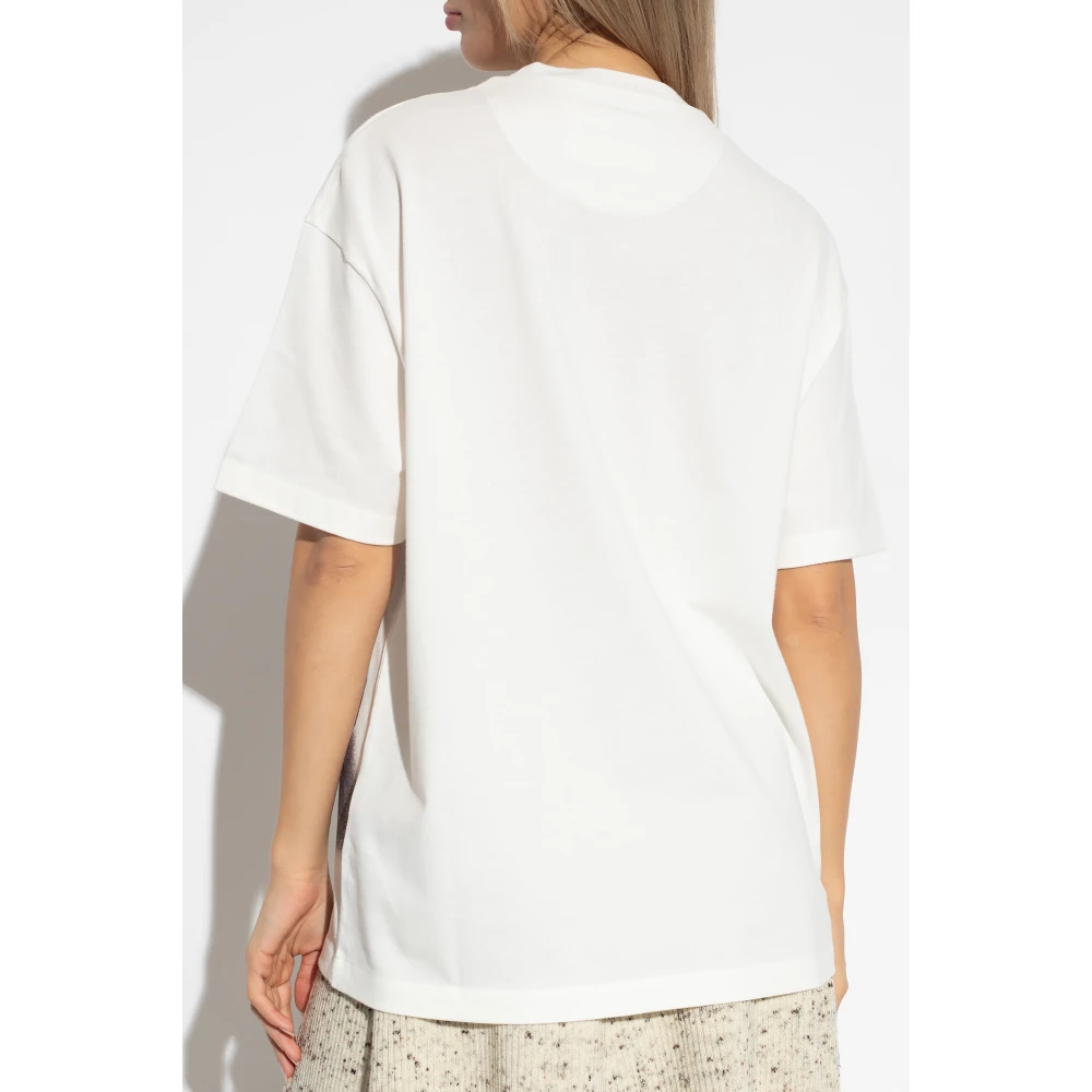 Jil Sander Bedrukt T-shirt White Dames