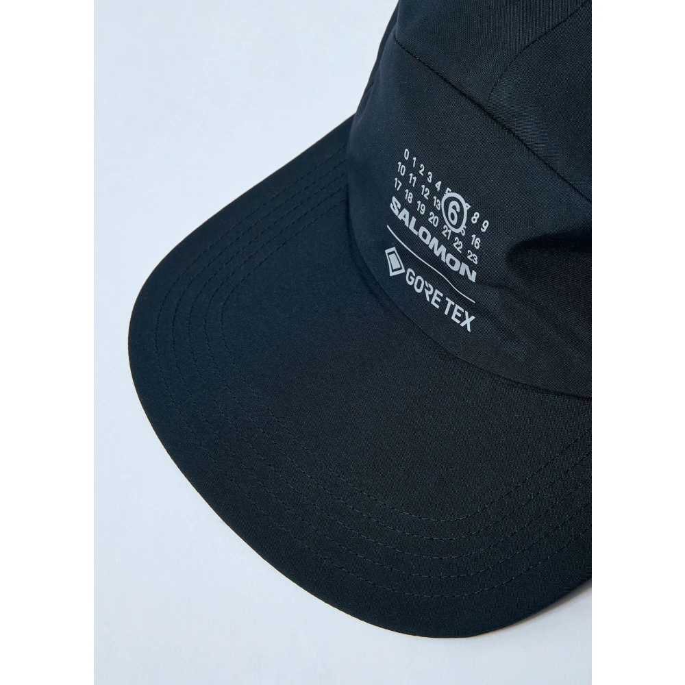 MM6 Maison Margiela Logo Motif Baseball Cap Black Heren