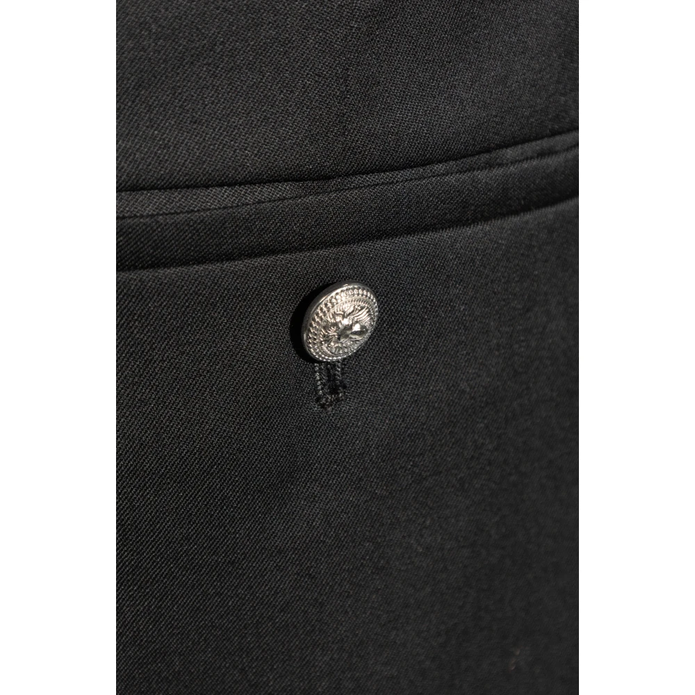 Balmain Wollen broek Black Heren