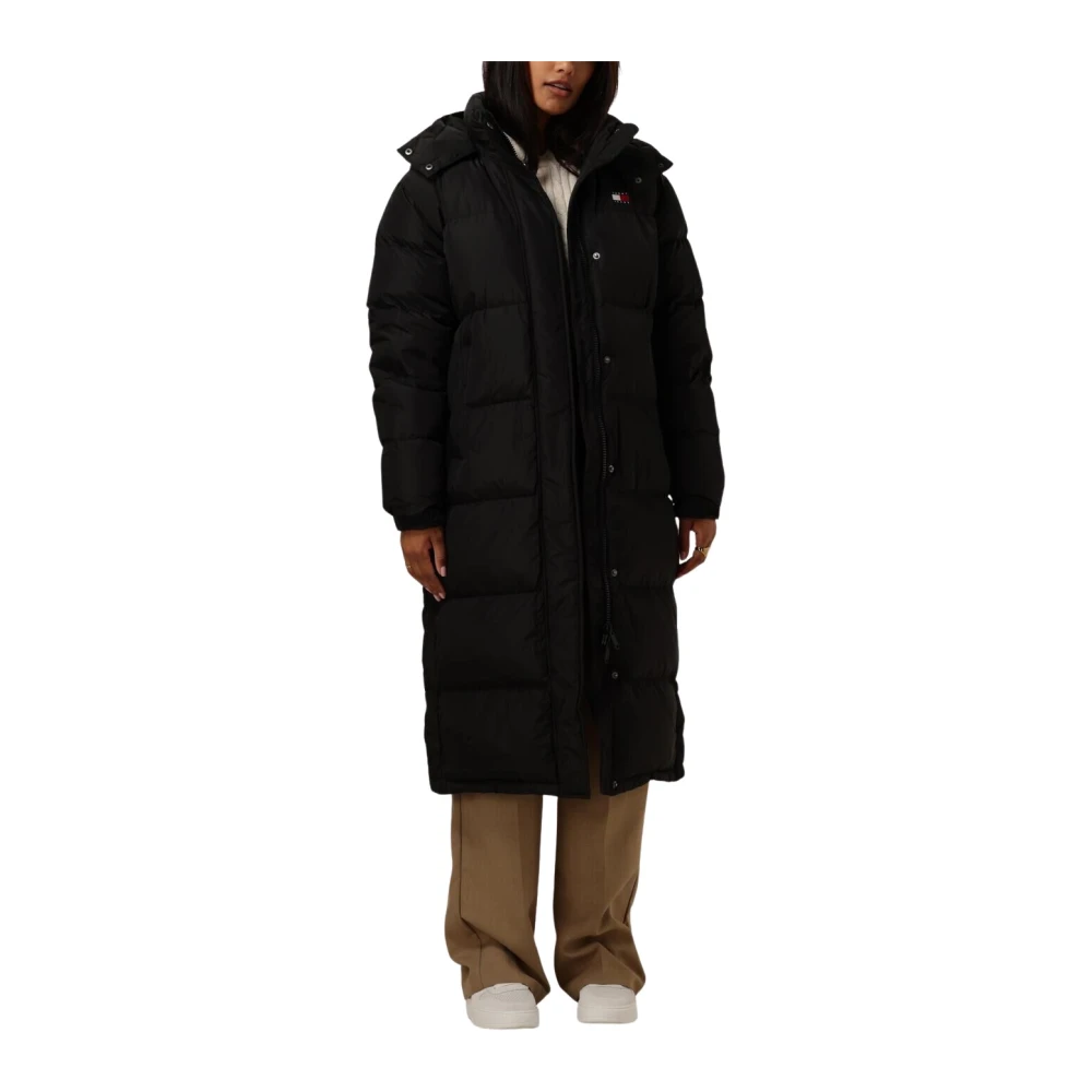 Tommy Jeans Lange Pufferjas voor dames Black Dames