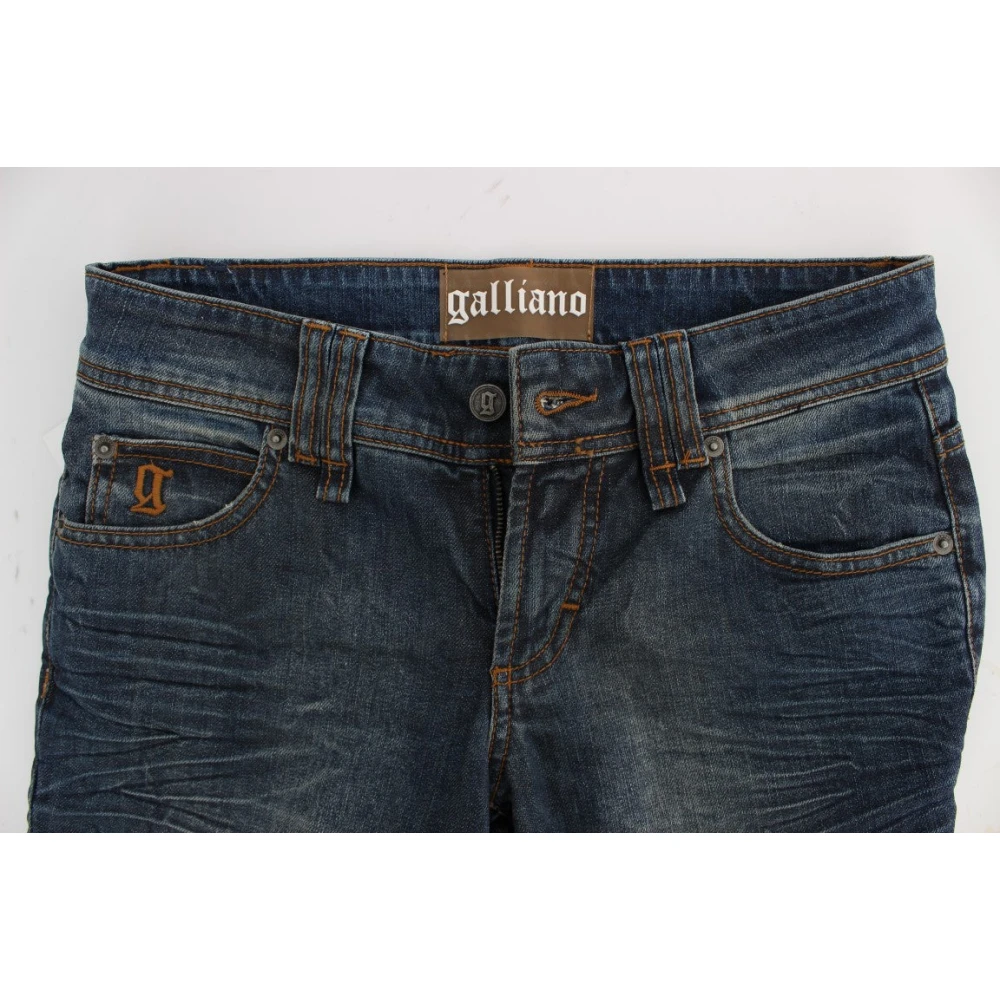 John Galliano Stijlvolle Slim Fit Blauwe Jeans Blue Dames