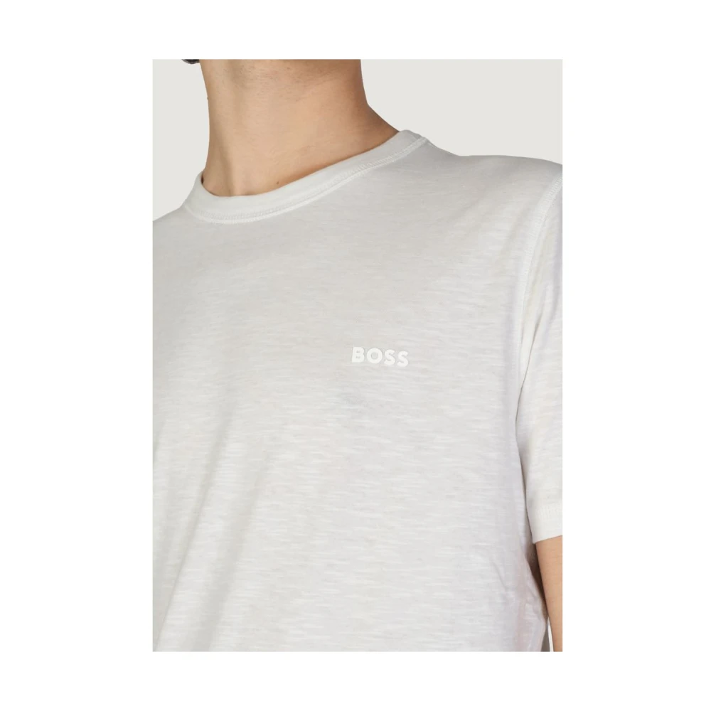 Hugo Boss Heren Lente Zomer Katoenen T-Shirt White Heren