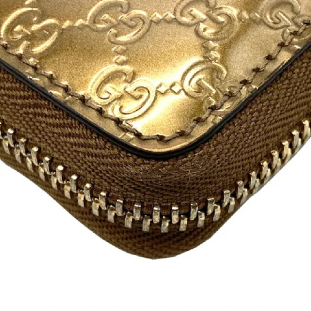 Gucci Vintage Pre-owned Leather wallets Yellow Dames