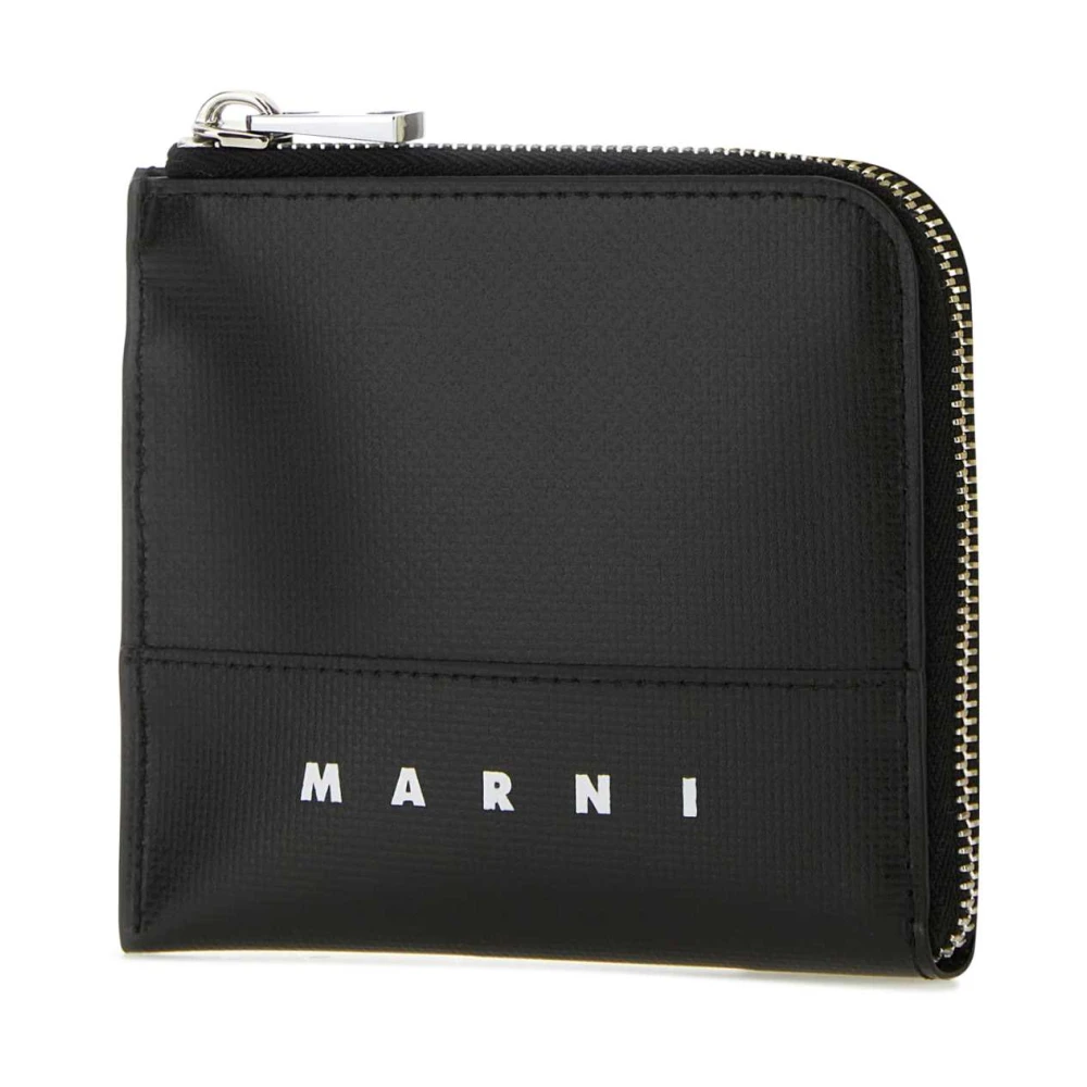 Marni Zwarte polyester portemonnee Black Heren