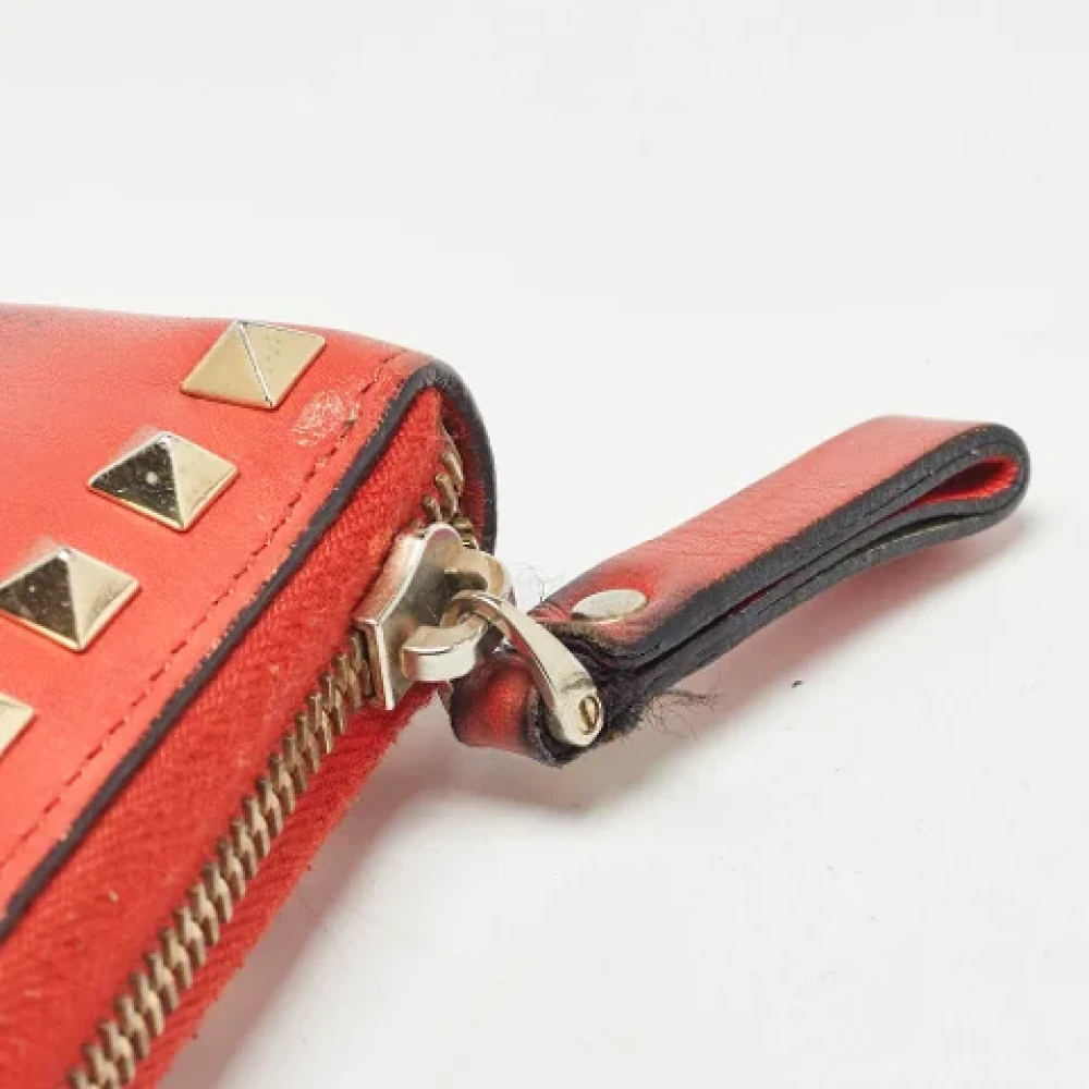 Valentino Vintage Pre-owned Leather wallets Red Dames