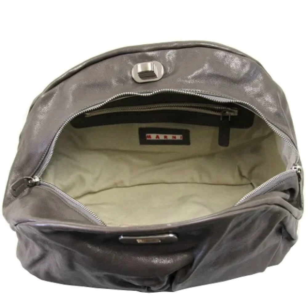 Marni Pre-owned Leather clutches Gray Dames
