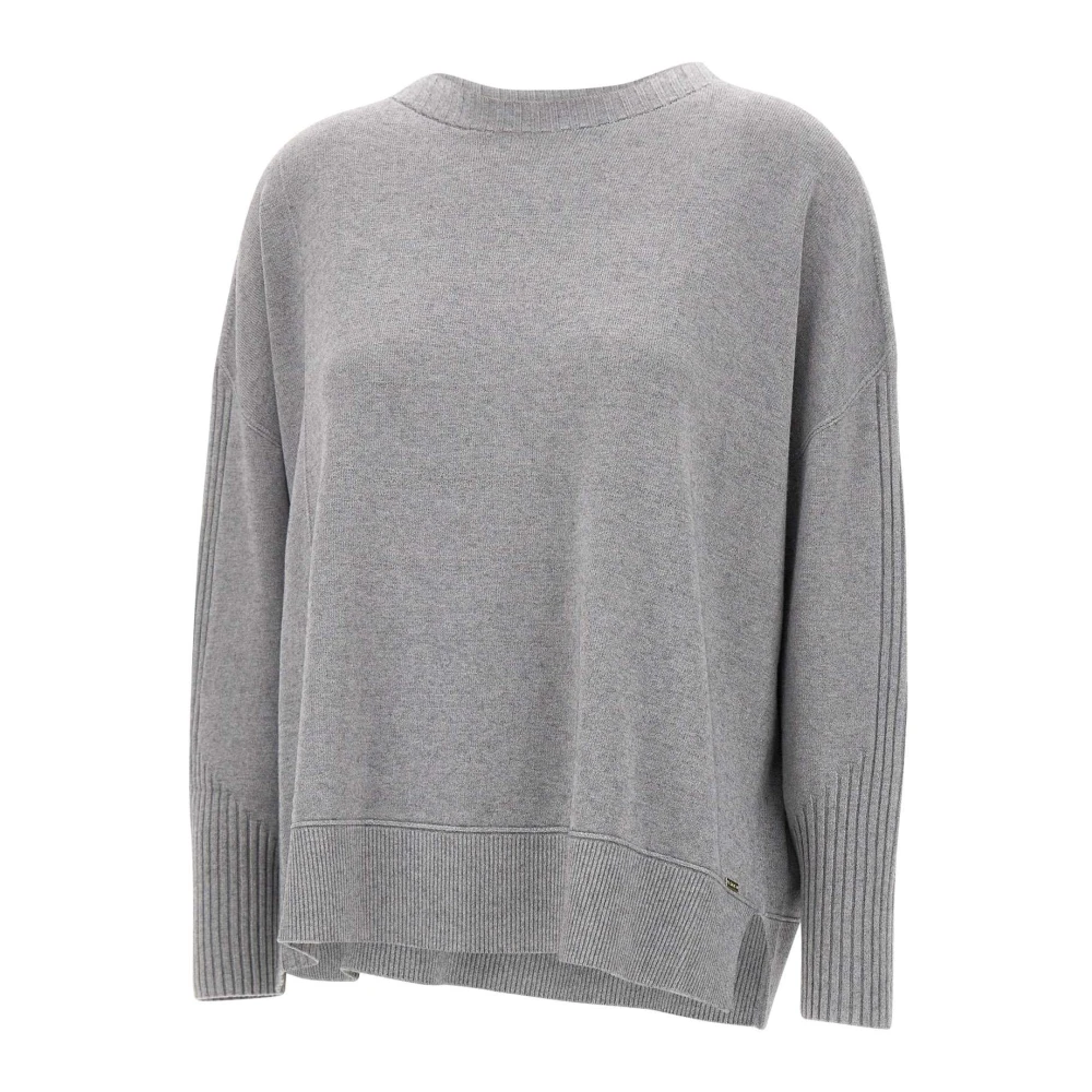 Kaos Grijze Angora Blend Dames Trui Gray Dames
