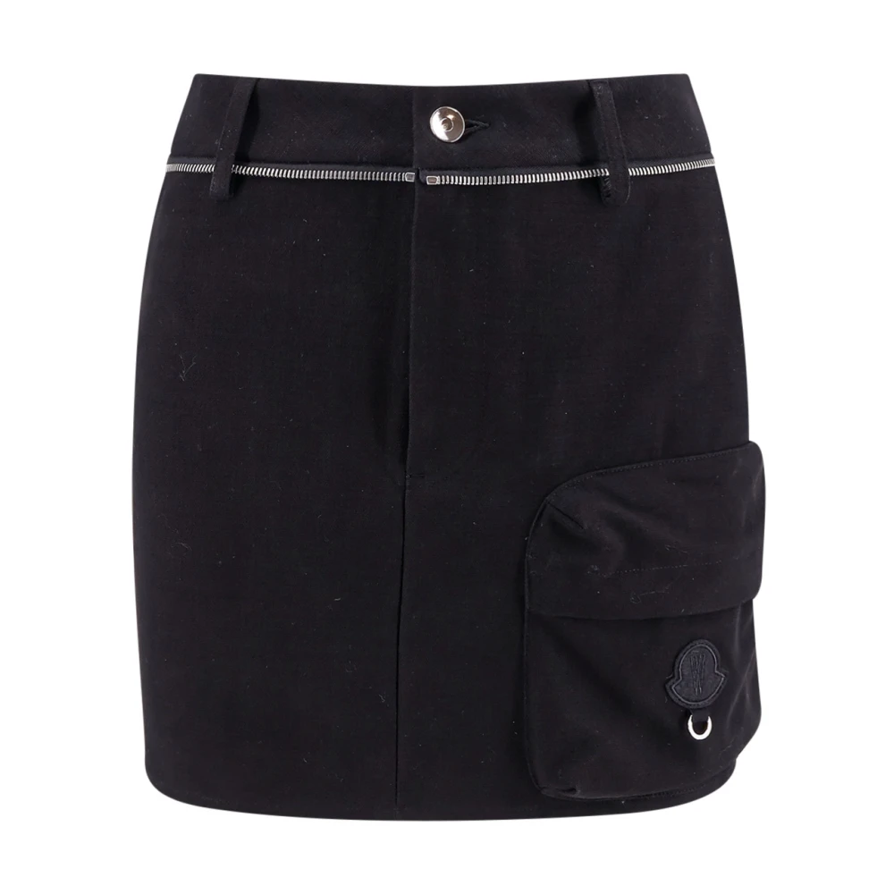 Moncler Katoenen rok met metalen detail Black Dames