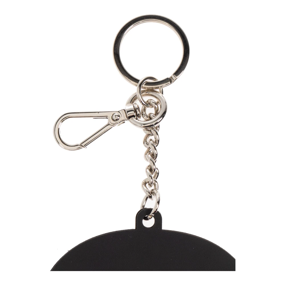 Dsquared2 Sleutelhanger met leren hanger Black Heren