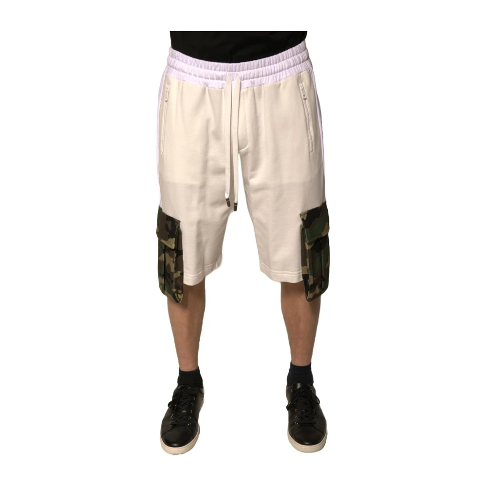 Dolce & Gabbana Men's Beige Cargo Bermuda Shorts Modelpan75659 - Bermudas - M - Shorts