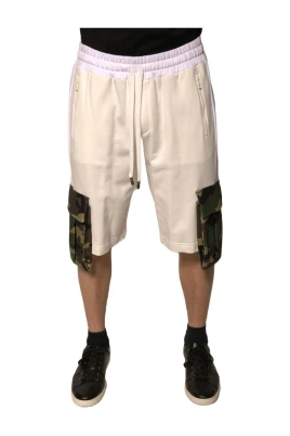 Beige Cargo Bermuda Shorts ModelPAN75659